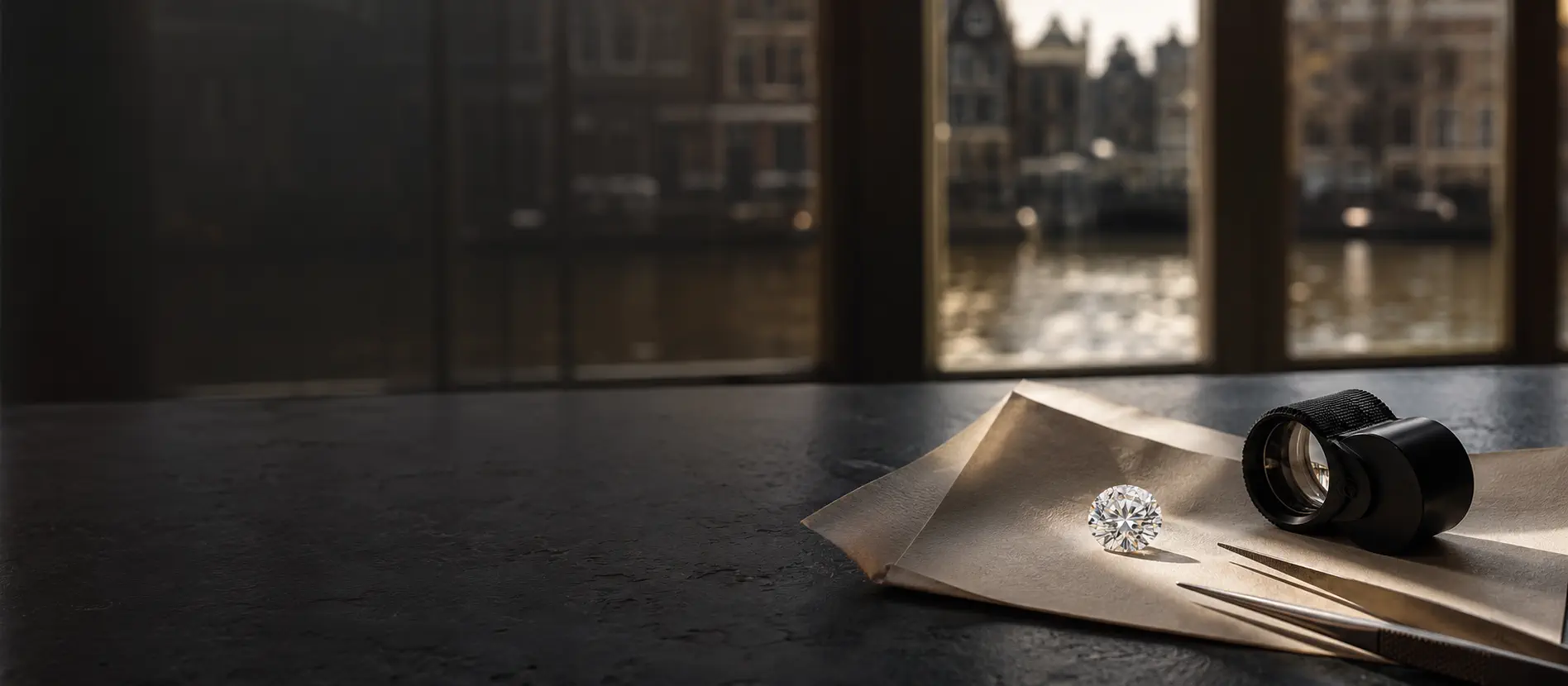 Nahaufnahme eines natürlichen Diamant-Verlobungsrings