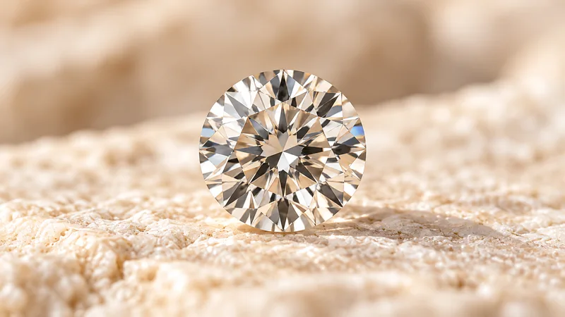 Illustration eines natürlichen farblosen Diamanten